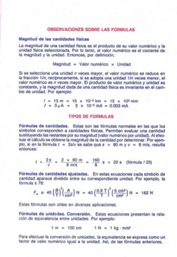 Para efectuar la conversión de unidades, la equivalencia se expresa como un
factor de valor numérico igual a la unidad. Así,