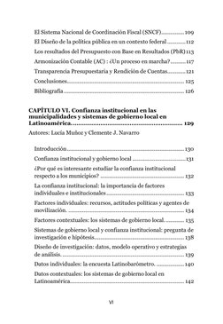 VI 
 
El Sistema Nacional de Coordinación Fiscal (SNCF) ............... 109 
El Diseño de la política pública en un contexto