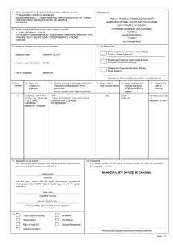Certificate of Origin Example Indonesia | PDF | Industries | Economies