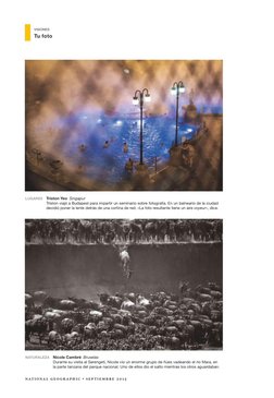 national geographic • septiembre 
VISIONES 
Tu foto
NATURALEZA  Nicole Cambré Bruselas 
Durante su visita al Serengeti, N