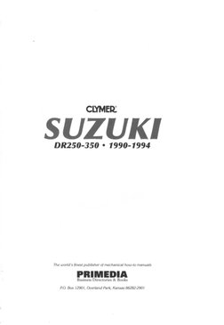 Suzuki DR 250 (90-94) PDF | PDF