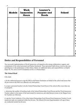 DepEd Senior High School Work Immersion Guidelines | PDF | Educational ...