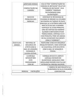APERTADO DEMAIS
COMPACTAÇÃO NA
CAMARA
VEJA O ITEM "COMPACTAÇÃO NA
CAMARA DE BRITAGEM" RELATIVO
"PARADA DO BRITADOR". VEJA
TAM