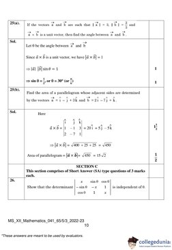 CBSE Class 12 Maths Set 3 Answer Key | PDF