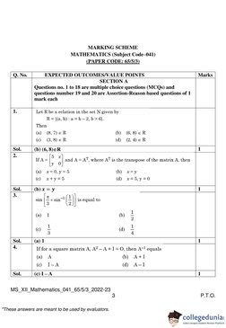 CBSE Class 12 Maths Set 3 Answer Key | PDF
