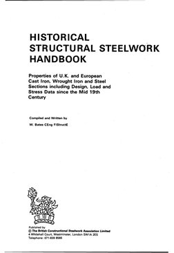 Historical Steelwork Handbook | PDF | Steel | Iron