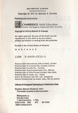 Self Directed Learning - A Guide For Learners and Teachers - Malcolm ...