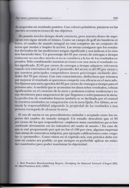 Fijar netas y pri.orizar iniciativas
239
do aseguraba un resultado positivo. Con colores primitivos, pintaron en las
paredes