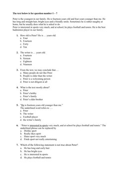 Descriptive Text Exercises and Examples | PDF