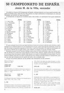 50 CAMPEONATO DE ESPAÑA 
Jesús M. de la Villa, vencedor 
Se celebró. en Huesca el 50 Campeonato de España, individual absolut
