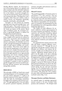 CHAPTER 11 : PROPRIOCEPTIVE NEUROMUSCULAR FACILITATION 
245 
develop effective rapport. An important as-
pect of developing r