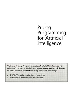Prolog Programming For Artificial Intelligence by Ivan Bratko | PDF