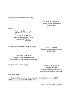 By Order of the Secretary of the Army:
Official:
JOYCE E. MORROW
Administrative Assistant to the 
Secretary of the Army
08305