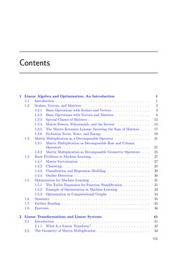Contents
1
Linear Algebra and Optimization: An Introduction
1
1.1
Introduction . . . . . . . . . . . . . . . . . . . . . . .