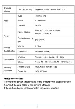 58MM Thermal Receipt Printer Manual | PDF | Printer (Computing) | Power ...