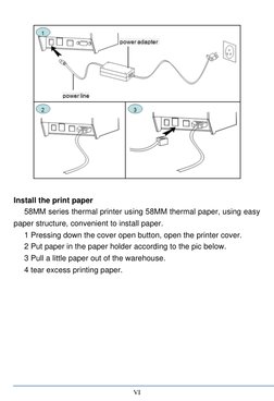 58MM Thermal Receipt Printer Manual | PDF | Printer (Computing) | Power ...