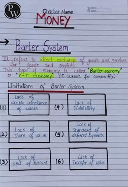 Class 12 Money and Banking Notes | PDF | Money | Financial Markets