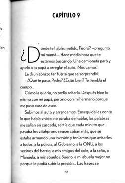 ( ÅpI 丁Uし0 9
1D
6nde t e habi ' as met i do,  Pedro? - pregunt 6
mi  mama- .  Hace medi a hora quet e
est amos buscando.  Una