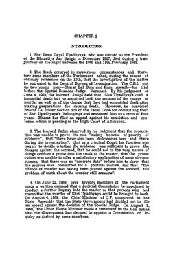 CHAPTER I 
INTRODUCTION 
1. Shri Deen Dayal Upadhyaya, who was elected as the President 
·of the Bharatiya Jan Sangh in Decem