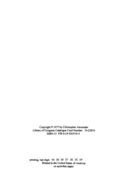 Alexander, Christopher (1977) A Pattern Language | PDF
