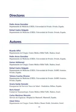 Directores
Pedro Arcos González
Departamento de Medicina (UIED). Universidad de Oviedo. Oviedo, España.
Rafael Castro Delg