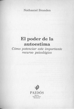 El Poder de La Autoestima | PDF | Felicidad | Sicología