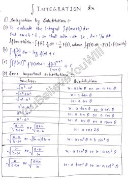 INTEGRATION dr
0 Antegration by ubstitution+
() To evaluade the integral (axt5) d
Put atbt, so that ad dt i.e., d : "/a dt