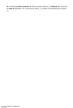 Copyright 2004 por Chapman &
Hal/CRC
de correlación producto-momento de Pearson pueden aplicarse al coeficiente de correlació