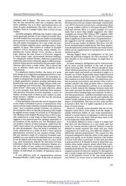 American Political Science Review 
Vol. 98, No. 2 
emphasis and of degree. The more case studies one 
has, the less intensive