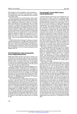 What Is a Case Study? 
May 2004 
The sharpness of the boundaries of the population-- 
what is and is not "covered" by an infe