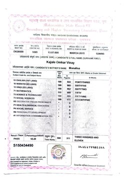 Malaraslira Statr uard Of 
Secondary and Hiuber Secoadary 1oucafion, 1lune 
AufT faTT 3/ NASHIK DIVIsIONAL BOARD 
SECONDARY S