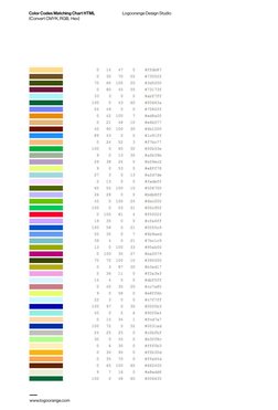 Color Code Conversion Chart PDF | PDF | Rgb Color Model | Communication ...