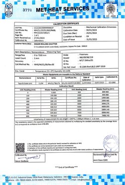 iiii 
CALIBRATION CERTIFICATE 
ULR No. 
: CC222023000000662F 
Dlsclollne 
: Mechanical Calibration-Dimension 
Certificate No.