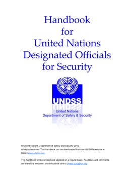 Handbook Security For Security Officials | PDF | Risk | United Nations