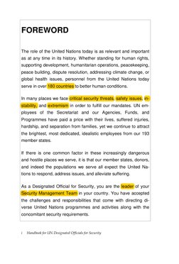 Handbook Security For Security Officials | PDF | Risk | United Nations