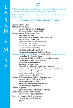 L
a
S
a
n
t
a
M
i
s
a
  
6
7. Después tiene lugar la homilía; esta es obligatoria todos los domingos 
y fiestas de precept