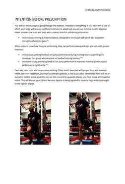 VERTICAL JUMP PROTOCOL 
 
INTENTION BEFORE PRESCRIPTION 
You will not make progress going through the motions. Intention is e