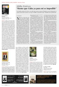 Una revolución
pequeña
Juan Aparicio-Belmonte
Lengua de Trapo. Madrid, 2009
268 páginas. 18,90 euros
NARRATIVA. SOBRE EL PAPE