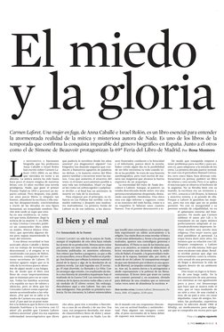 L
A MONUMENTAL y fascinante
biografía que los profesores
Anna Caballé e Israel Rolón
han escrito sobre Carmen La-
foret (1921