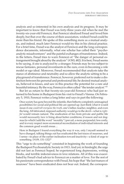 33
Five Excursions into Free Association
DEBORAH P. BRITZMAN
analysis and so interested in his own analysis and its progress.