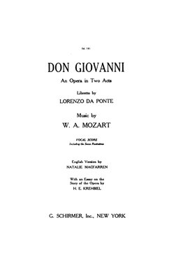 Mozart - Don Giovanni - Vocal Score PDF | PDF