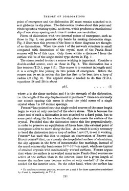 THEORY 
OF DISLOCATIONS 
point of emergence and the dislocation BC must remain attached to it 
as it glides in its slip plane