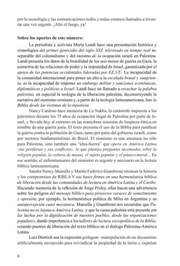 8
por la tecnología y las comunicaciones todos y todas estamos llamados a levan­
tar una voz urgente: ¡Alto el fuego, ya! 
So