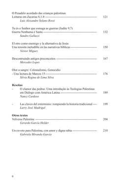 6
O Pesadelo acordado das crianças palestinas
Leituras em Zacarias 8,1-8----------------------------------------------------