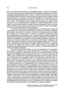 508 
J. E. Garcia-Albea 
MM y sus implicaciones teóricas y metodológicas para el estudio de la arquitec- 
tura mental; por ot