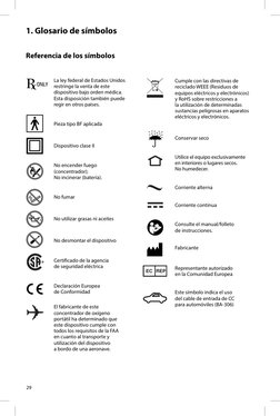 29
1. Glosario de símbolos
La ley federal de Estados Unidos 
restringe la venta de este 
dispositivo bajo orden médica.  
Est