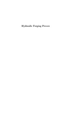 Ernst Müller (Auth.) - Hydraulic Forging Presses-Springer Berlin