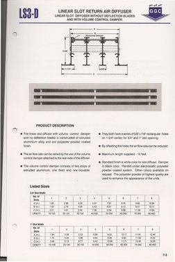 Linear Slot Diffuser Specifications | PDF | Extrusion | Mechanical ...
