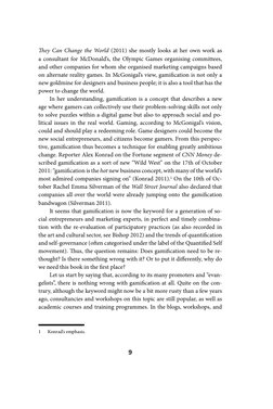 9
They Can Change the World (2011) she mostly looks at her own work as 
a consultant for McDonald’s, the Olympic Games organi