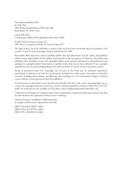 First edition published 2021
by CRC Press
6000 Broken Sound Parkway NW, Suite 300
Boca Raton, FL 33487-​2742
and by CRC Pre